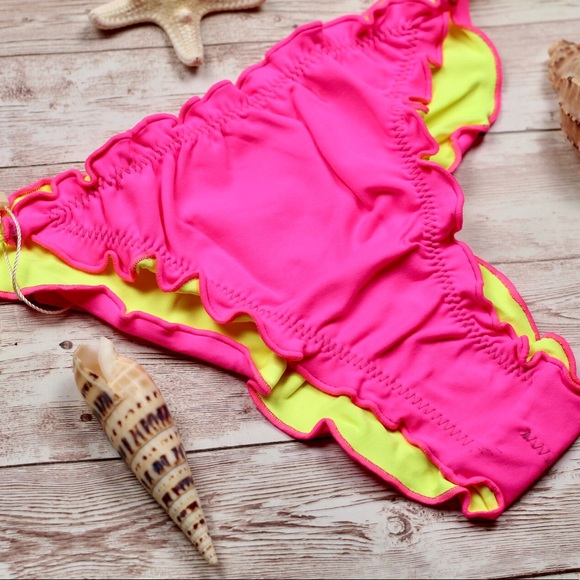 Double face bikini set Neon top & bottom - 2 piece - Picture 4 of 15